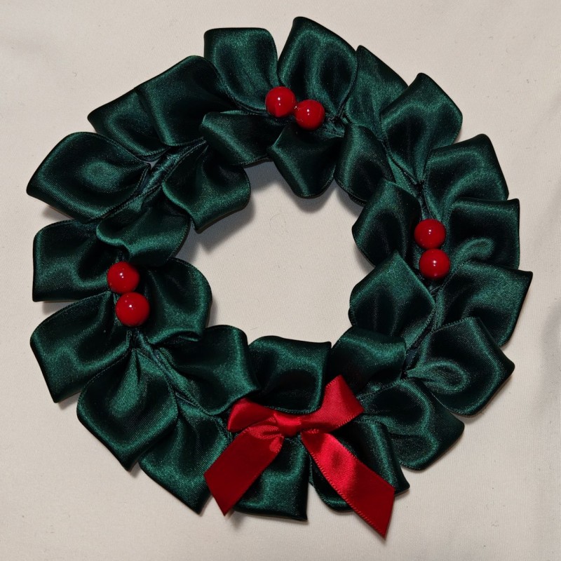 Bomboniera da 10cm di diametro con foglie e fiocchettino